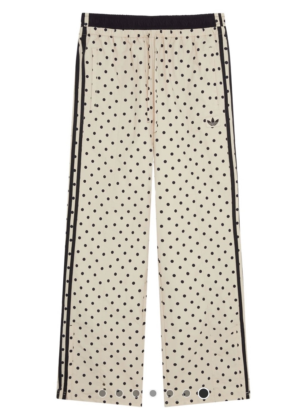 adidas Cream and Black Polka Dot Track Pants